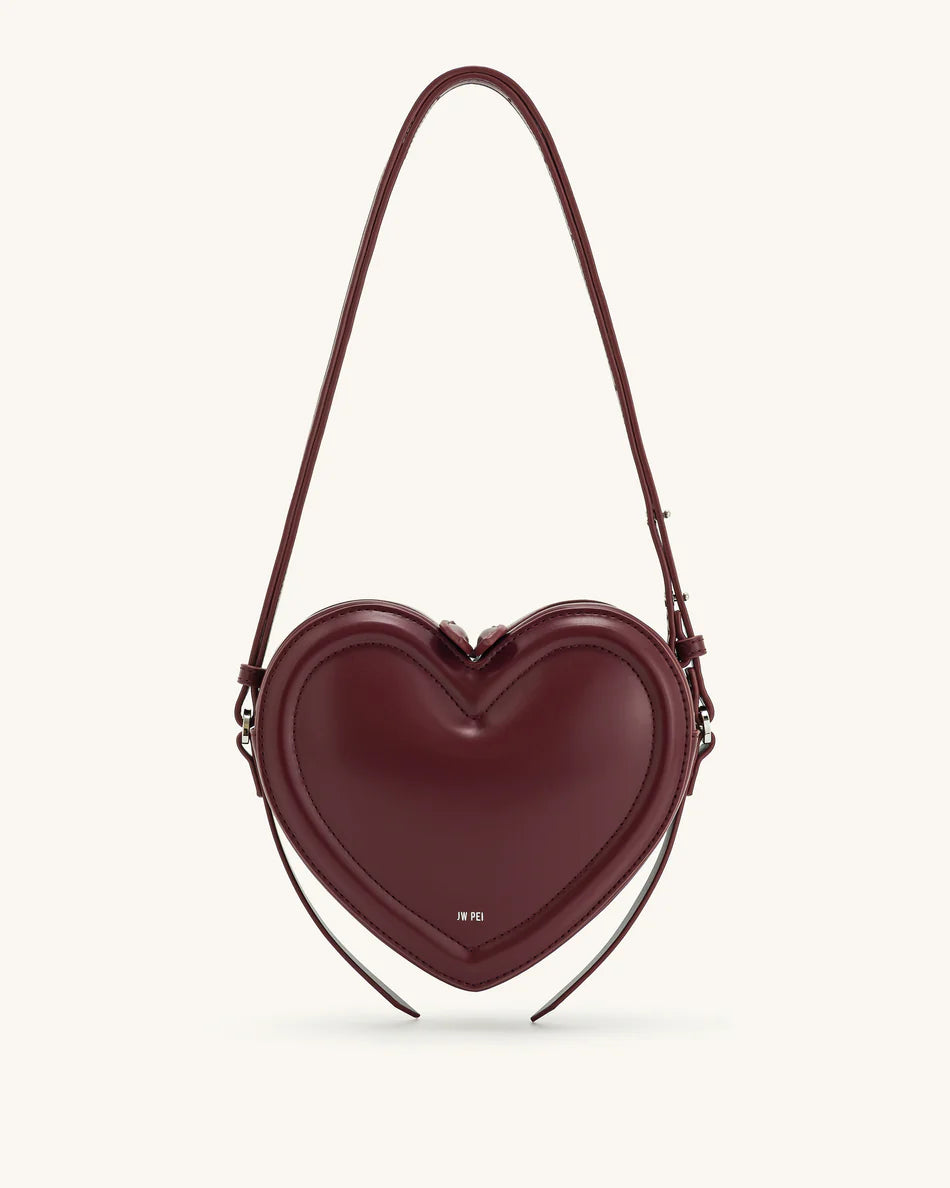 Arlene Heart Bag - Claret