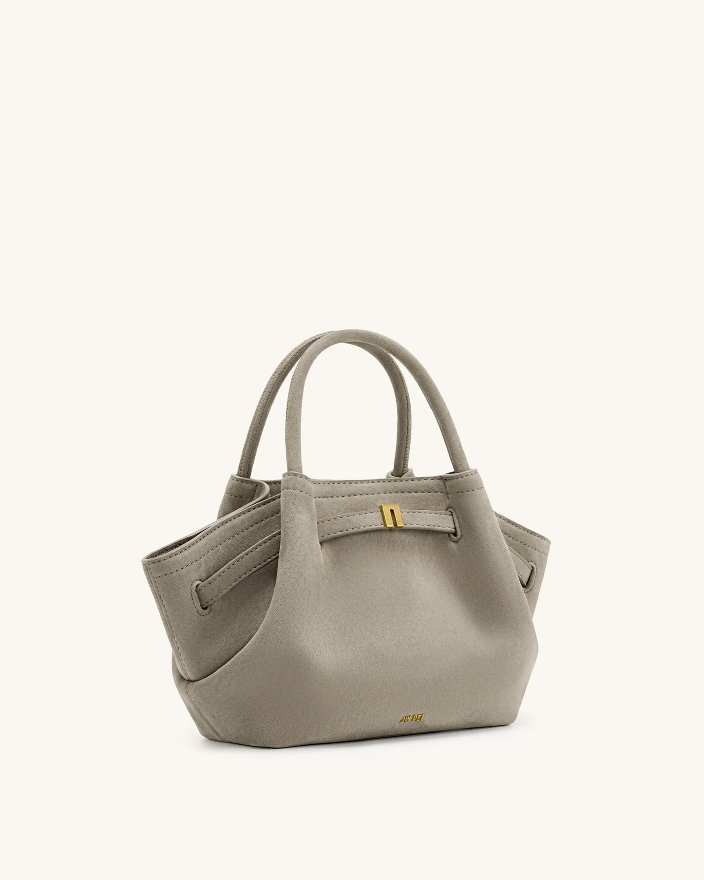 Hana Mini Faux Suede Tote Bag - Gray