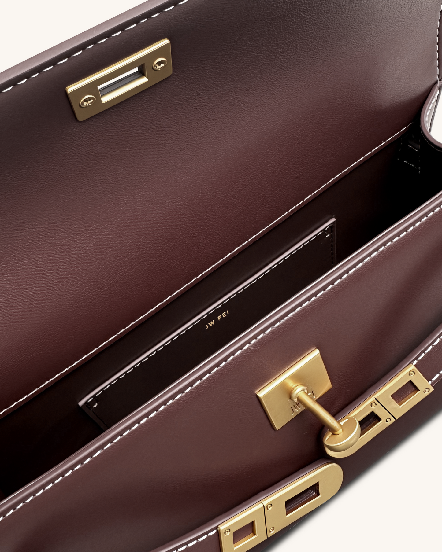Noor Top Handle Bag - Reddish Brown