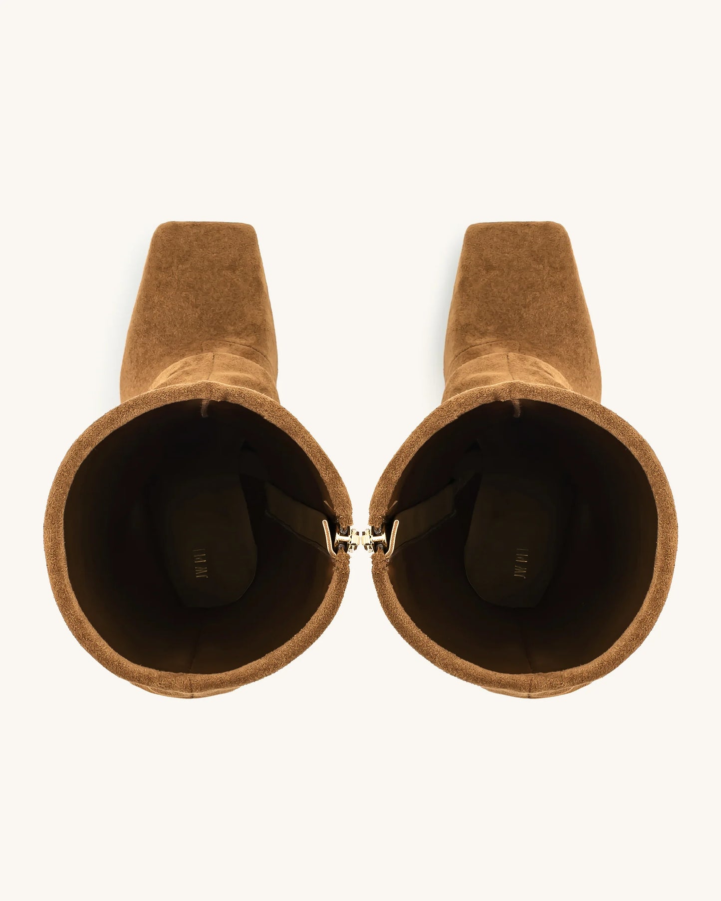 Reyna Square Toe Platform Knit Boots - Brown