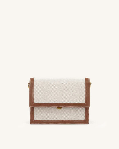 Flap mini Beige Canvas