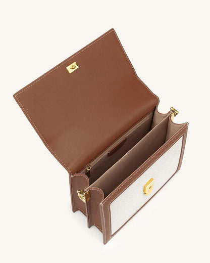 Flap mini Beige Canvas