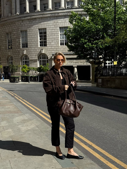 Hana Medium Tote Bag - Dark Brown