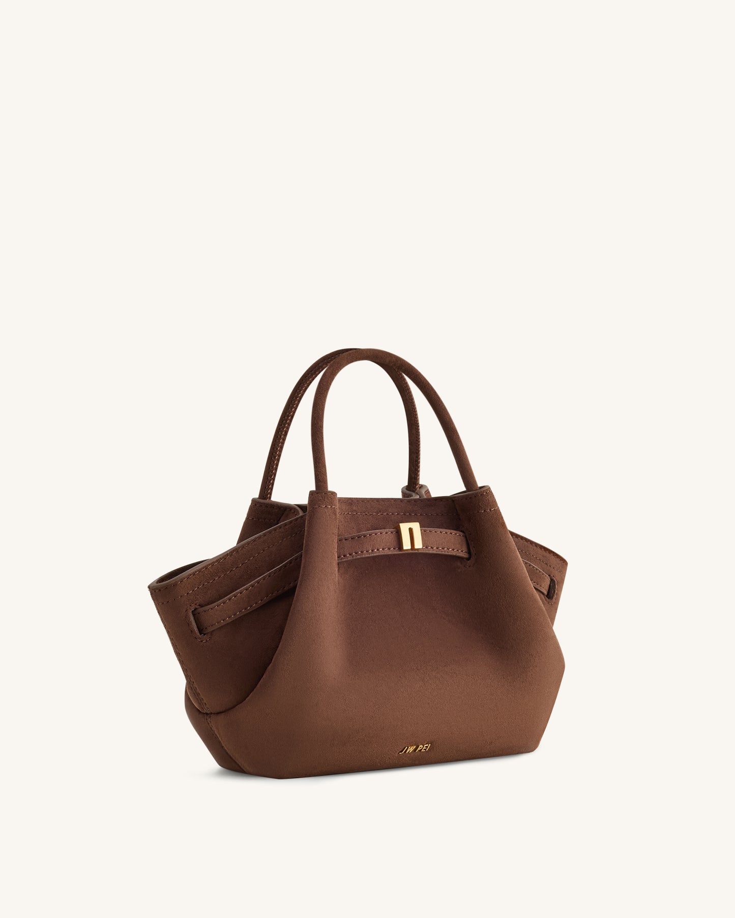 Hana Mini Faux Tote - Mocha Brown