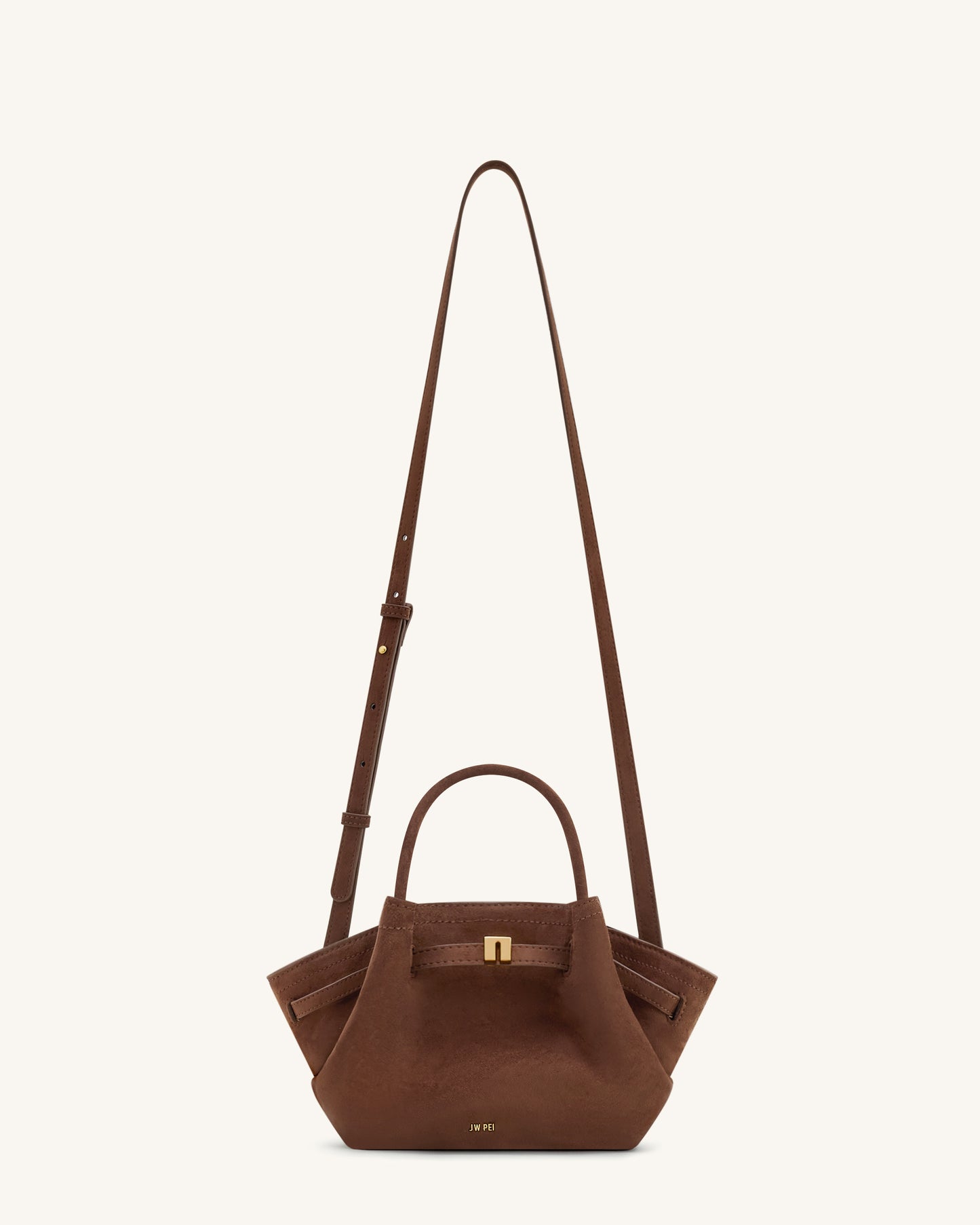 Hana Mini Faux Tote - Mocha Brown