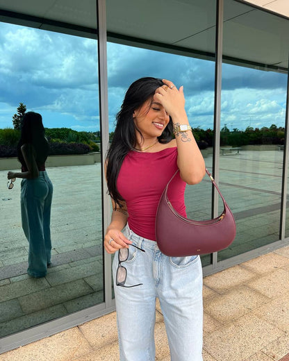 Harlee Shoulder Bag - Deep Claret