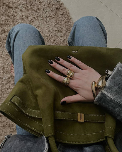 Hana Medium Tote - Dark Olive