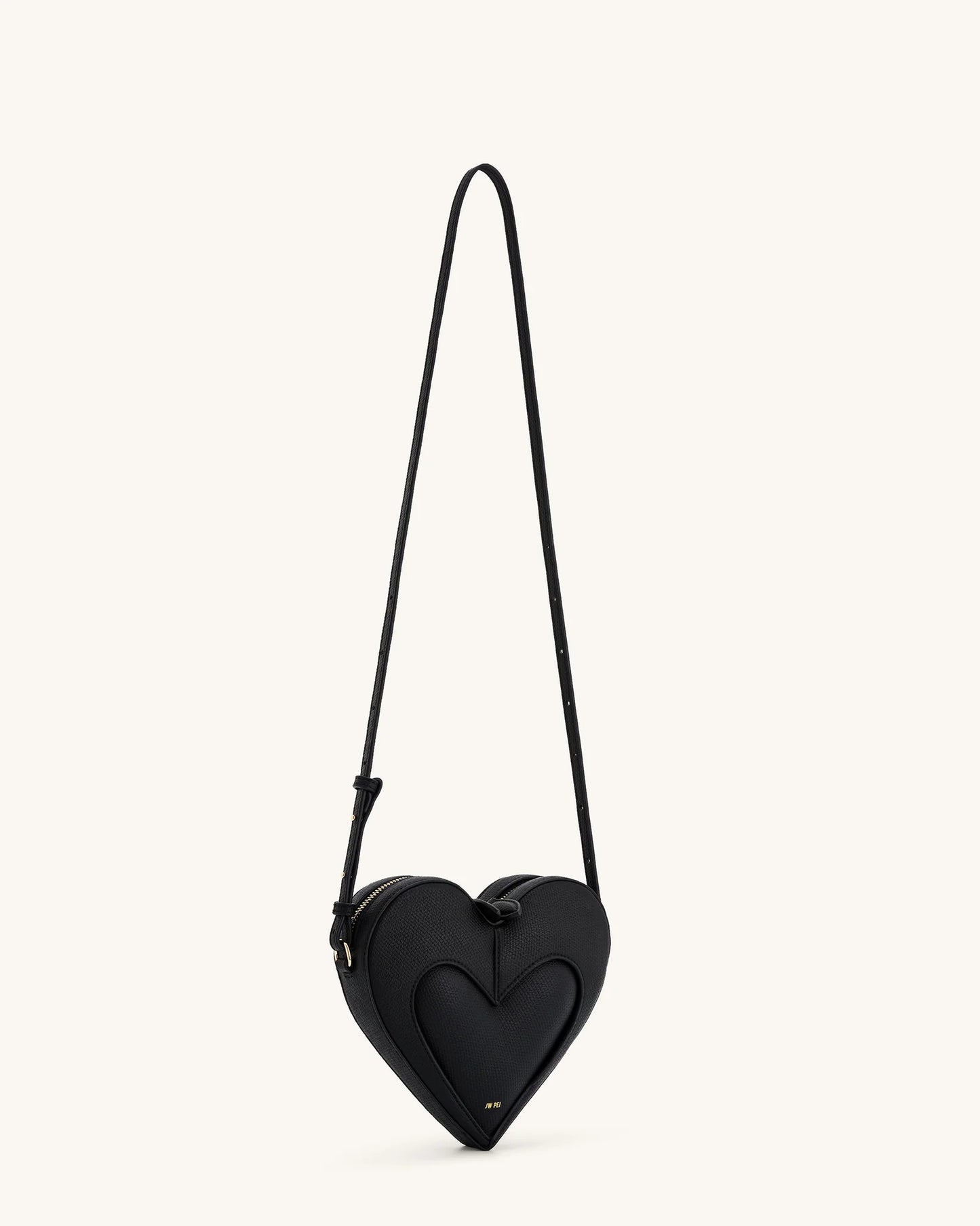 Francisca heart crossbody bag Black