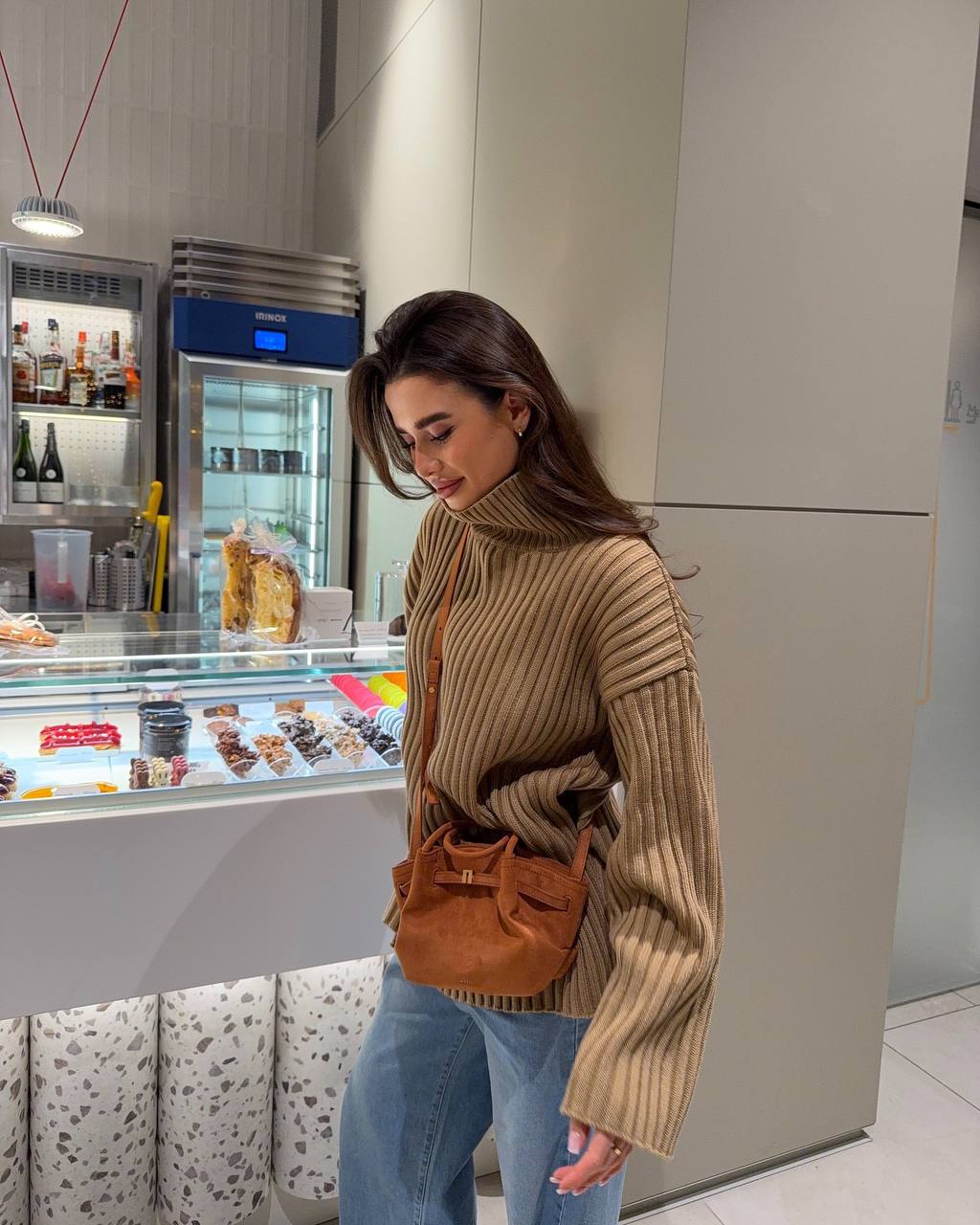 Hana mini tote Brown