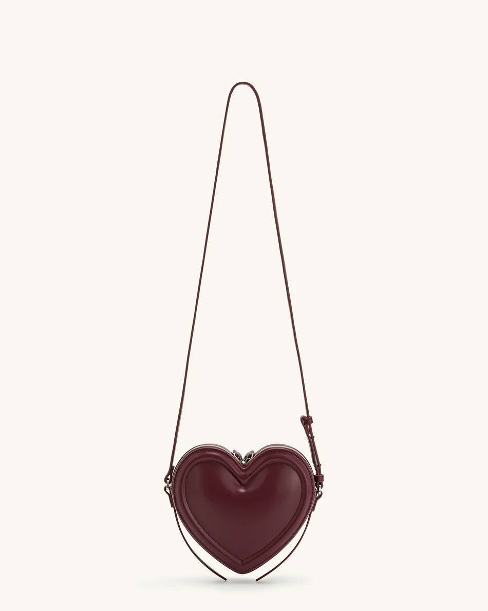 Arlene heart bag Claret