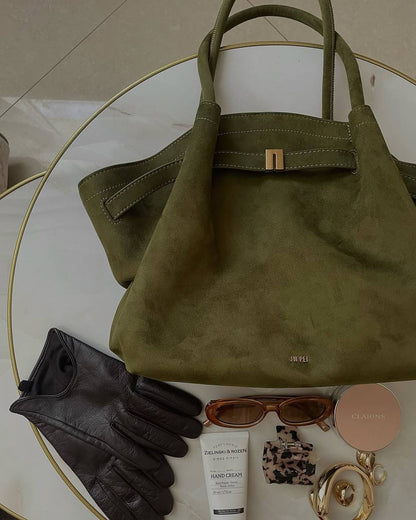 Hana Medium Tote - Dark Olive