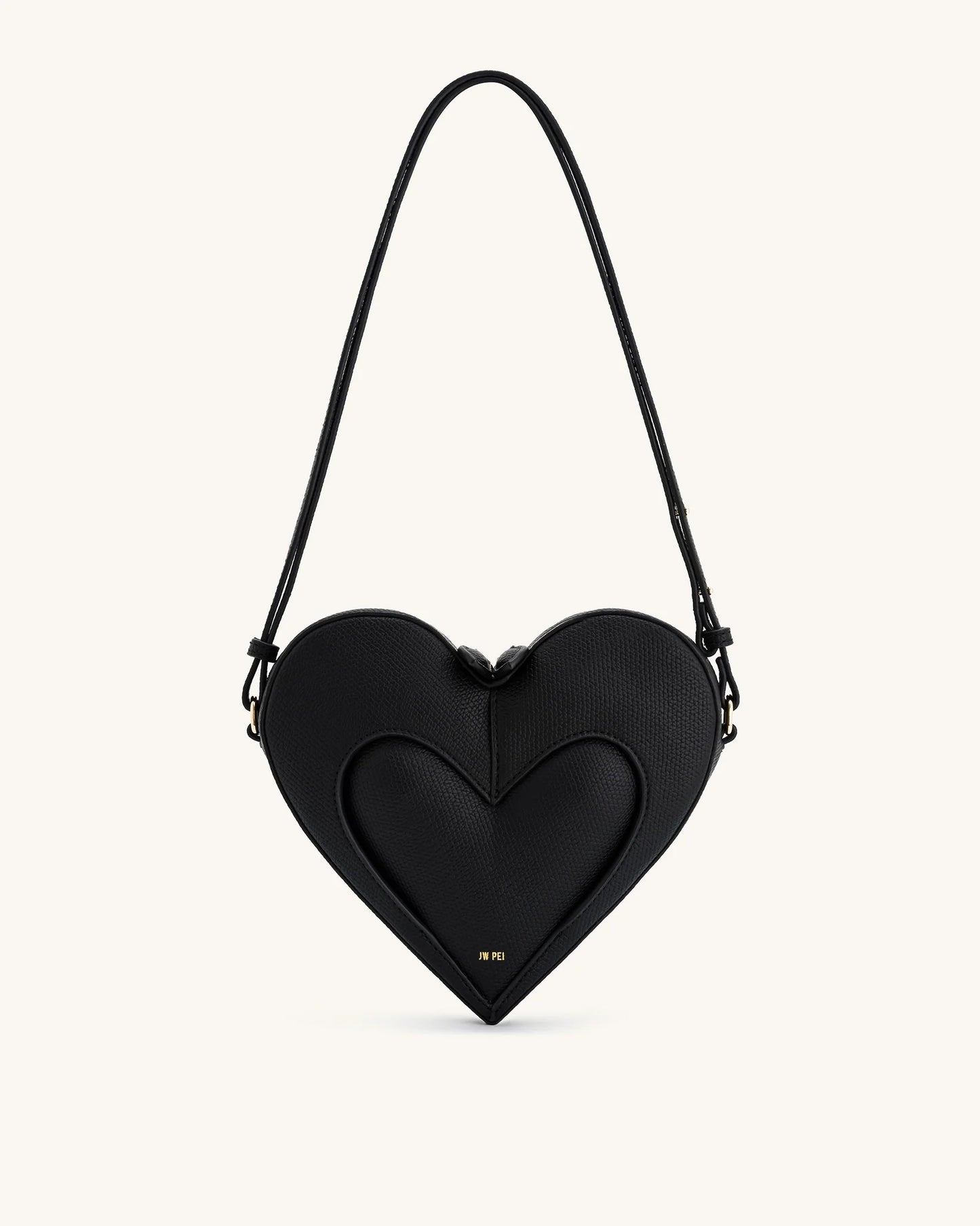 Francisca heart crossbody bag Black