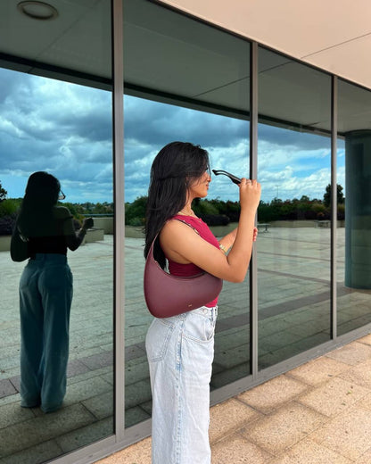 Harlee Shoulder Bag - Deep Claret
