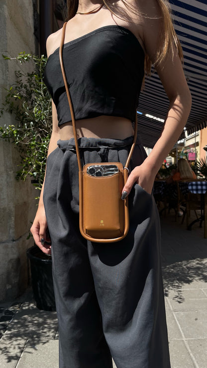 Ayla Phone Bag - Brown