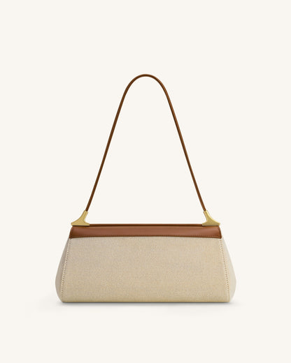 Eloise Shoulder Bag - Brown Canvas