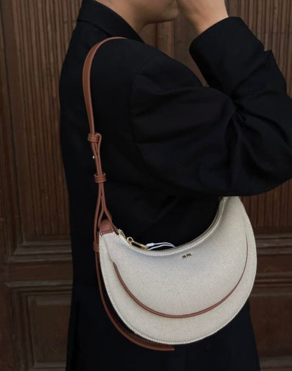 Sharon Crossbody Bag - Brown canvas
