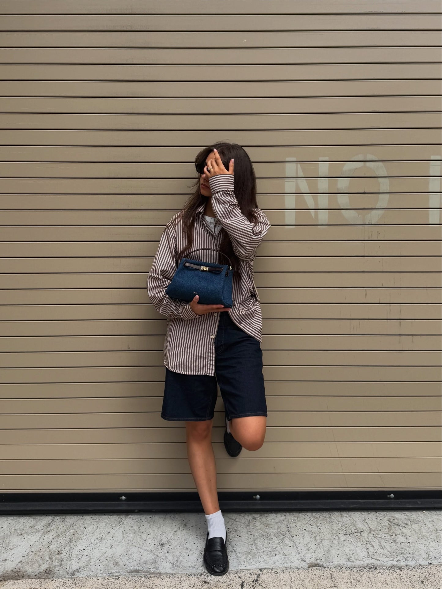 Carmen Top Handle Bag - Blue Denim