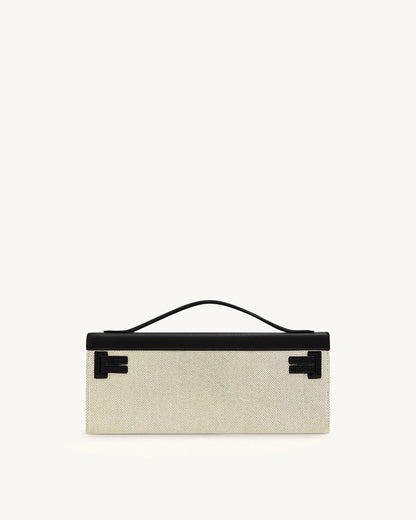 Bria Structured Top Handle Bag - Black Canvas