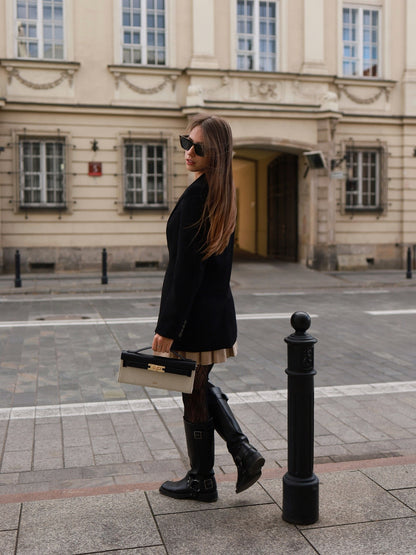 Bria Structured Top Handle Bag - Black Canvas
