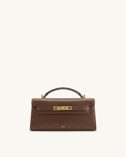 Noor Top Handle Bag - Amber Brown