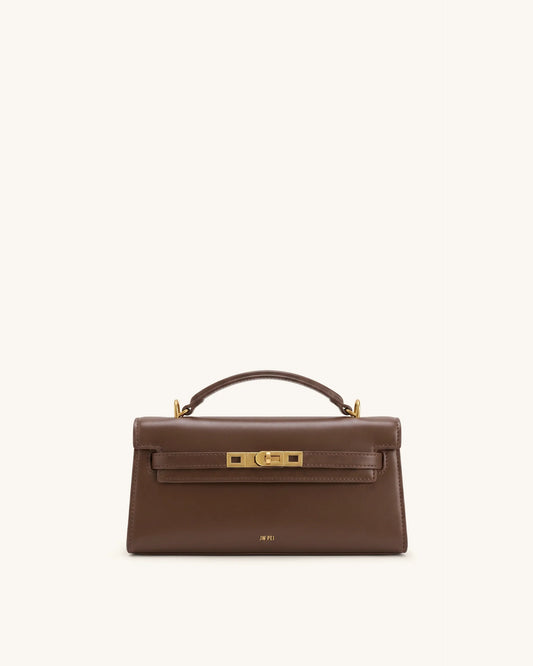 Noor Top Handle Bag - Amber Brown