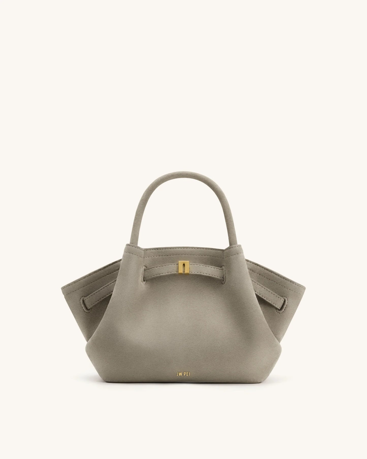 Hana Mini Faux Suede Tote Bag - Gray