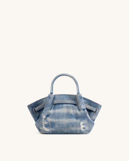 Hana Mini Denim Tote Bag - Blue