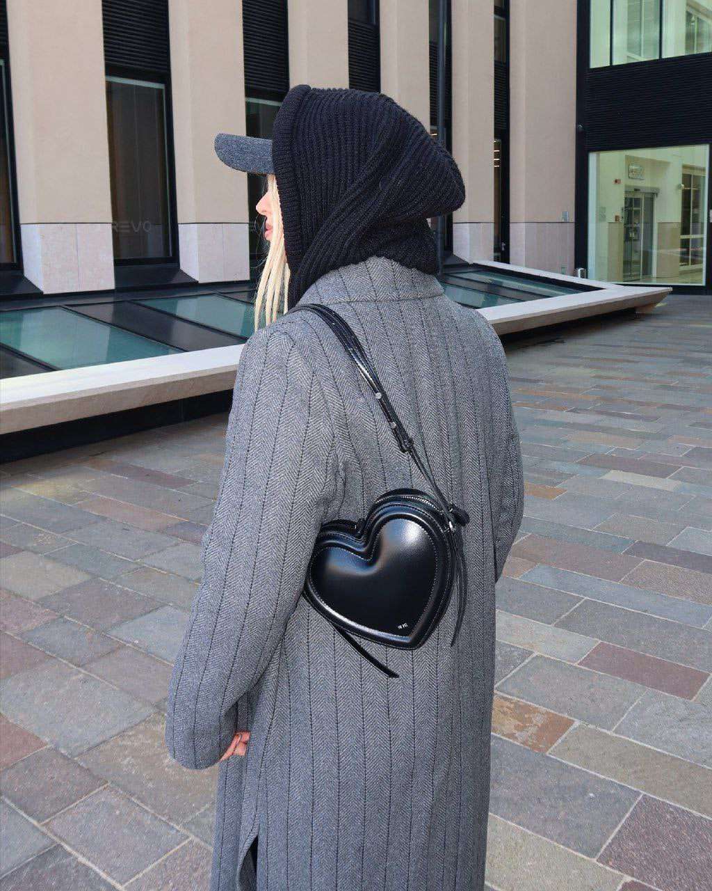 Arlene heart bag Black