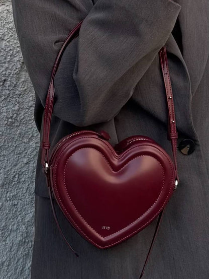 Arlene Heart Bag - Claret