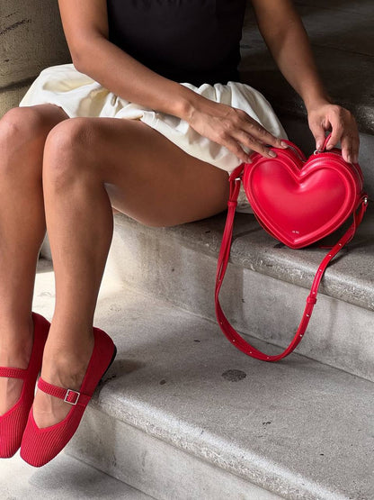 Arlene Heart Bag - Magenta