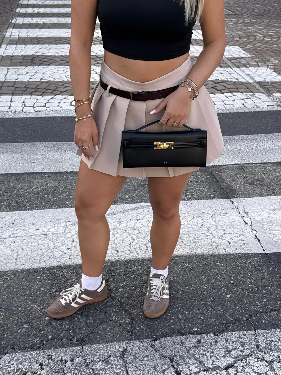 Bria Structured Top Handle Bag - Black