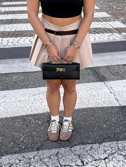 Bria Structured Top Handle Bag - Black