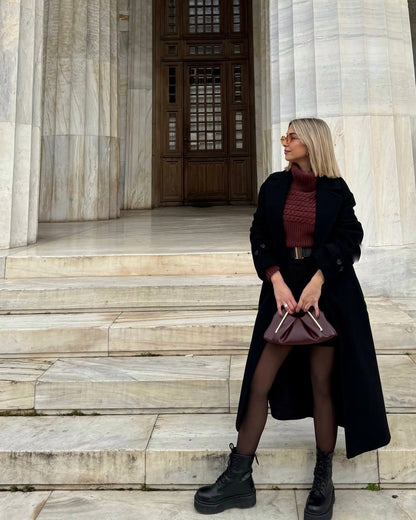 Lila Metal Frame Clutch - Burgundy