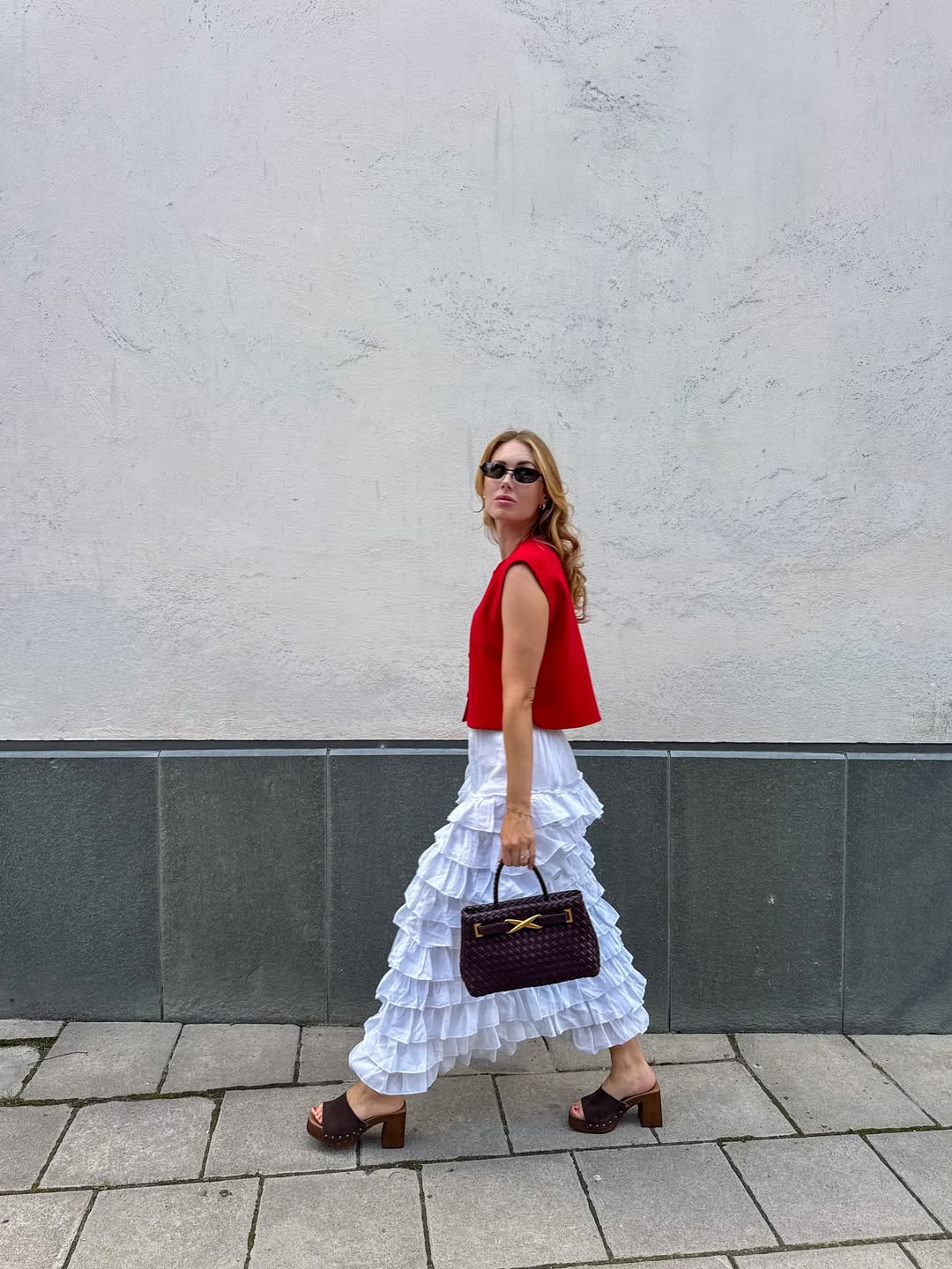 Elora Woven Tote Bag - Deep Burgundy