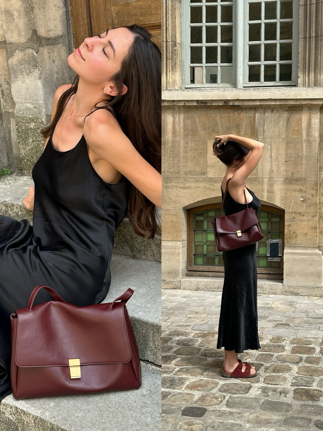 Hilary Shoulder Bag - Deep Burgundy