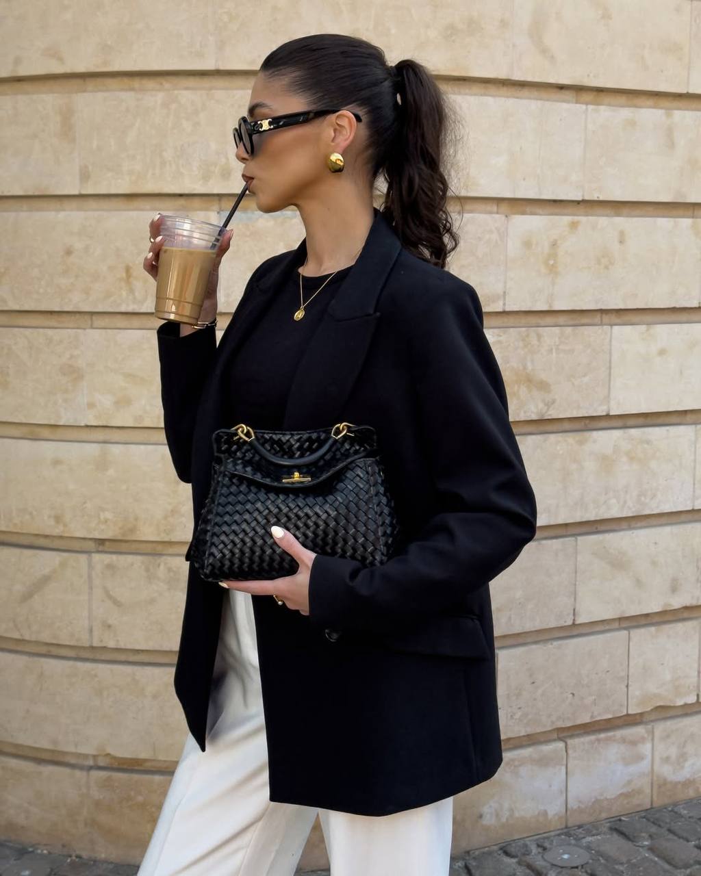 Lucia Woven Bag - Black