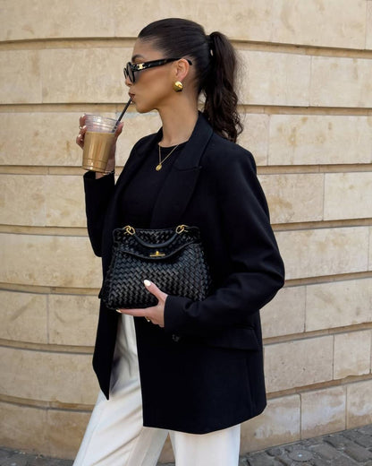 Lucia Woven Bag - Black