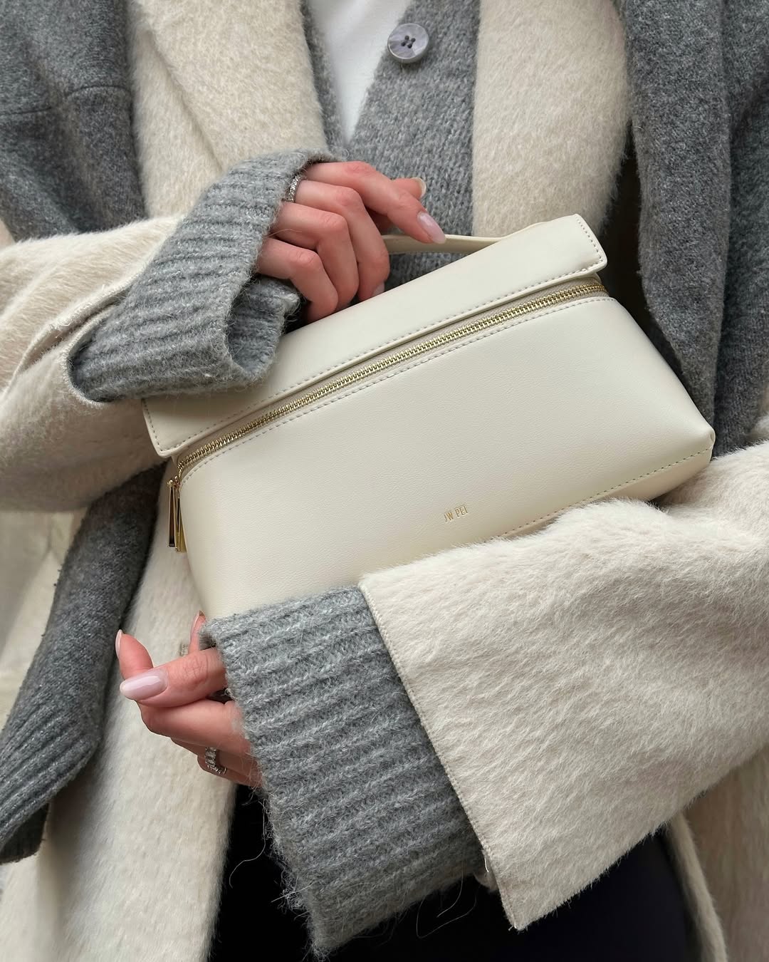 Thea Top Handle Bag - White – jwbags.com