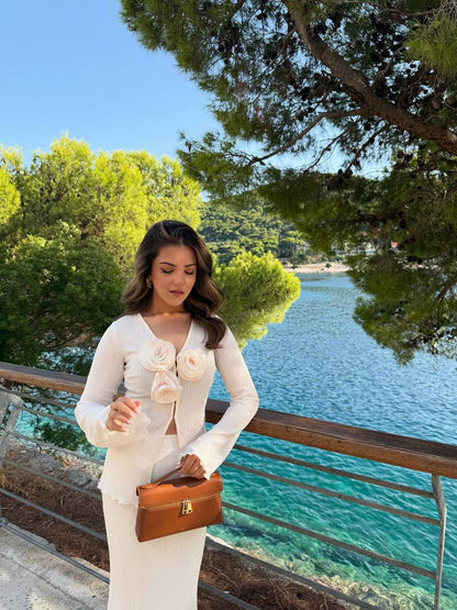 Thea Top Handle Bag - Brown