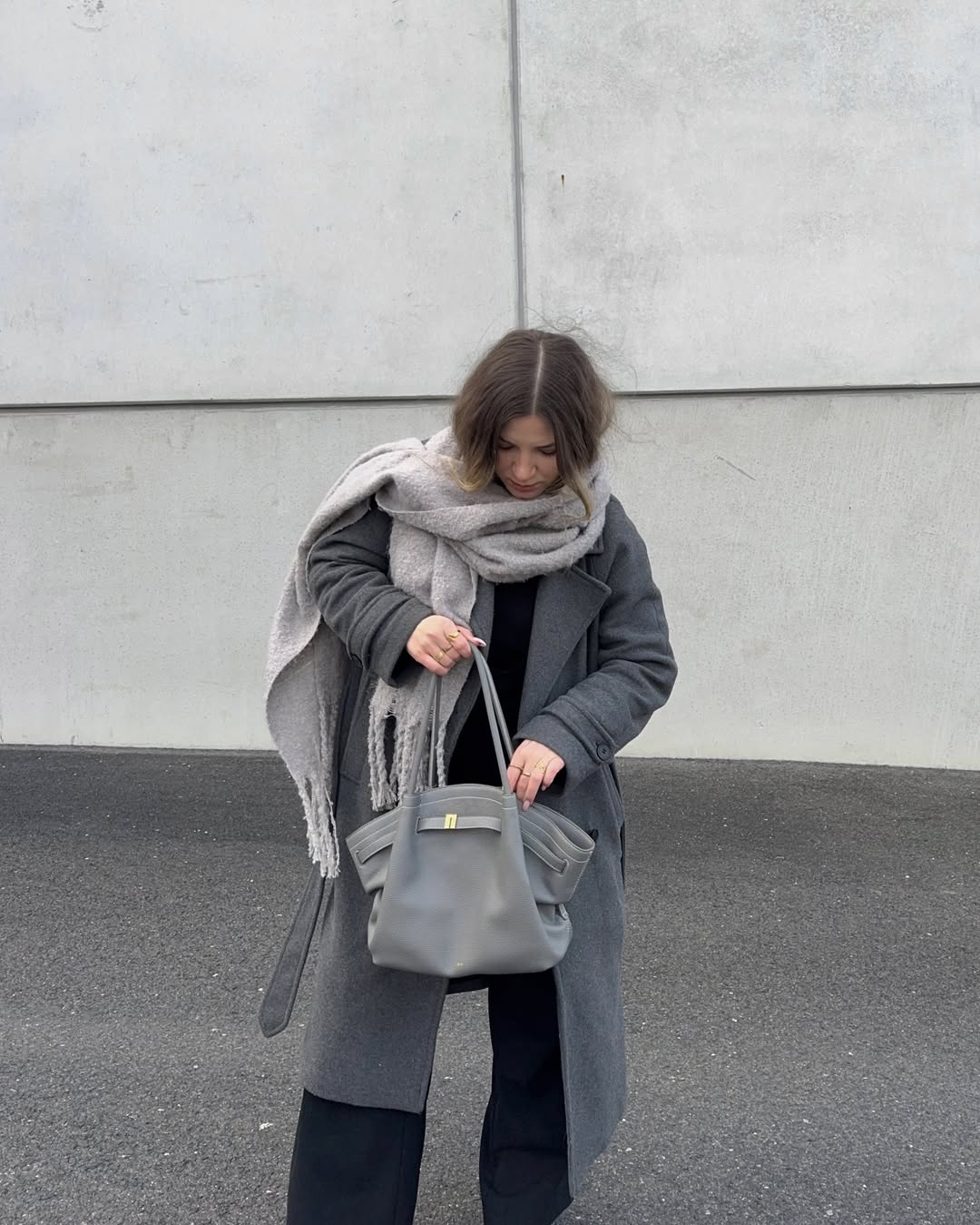 Hana Medium Tote Bag - Slate Gray