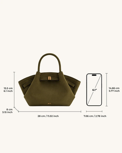 Hana mini tote Dark olive