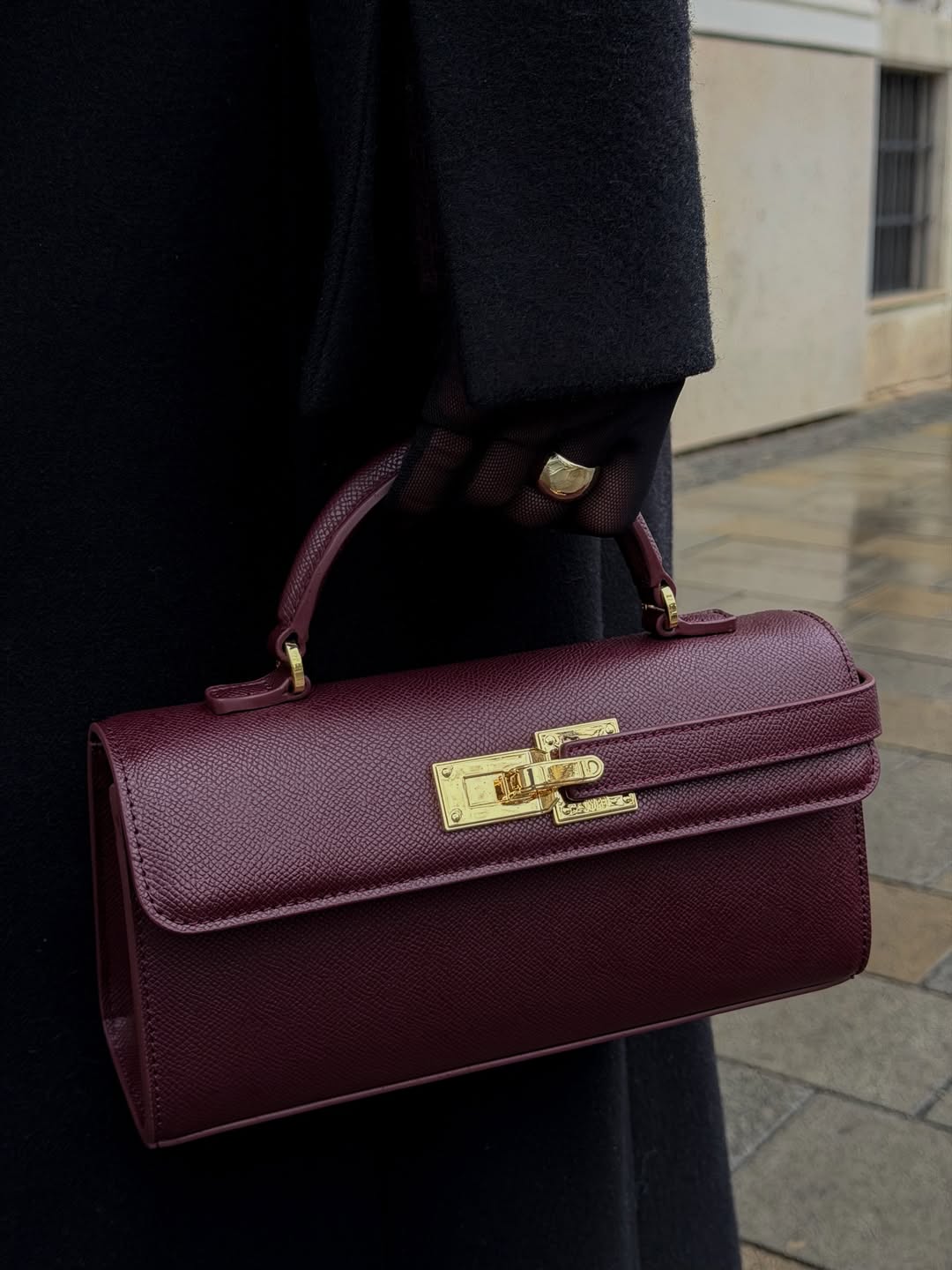 Keyla Top Handle Bag - Deep Burgundy
