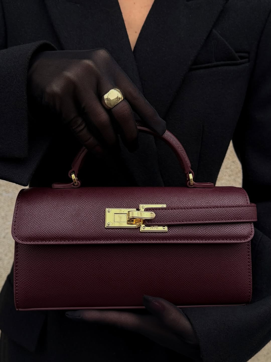 Keyla Top Handle Bag - Deep Burgundy
