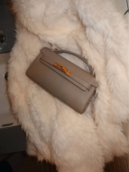 Noor Top Handle Bag - Elephant Gray