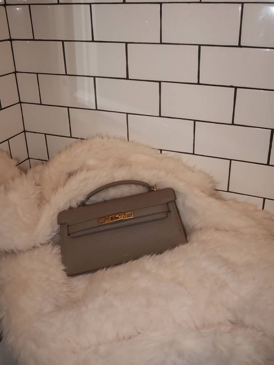 Noor Top Handle Bag - Elephant Gray
