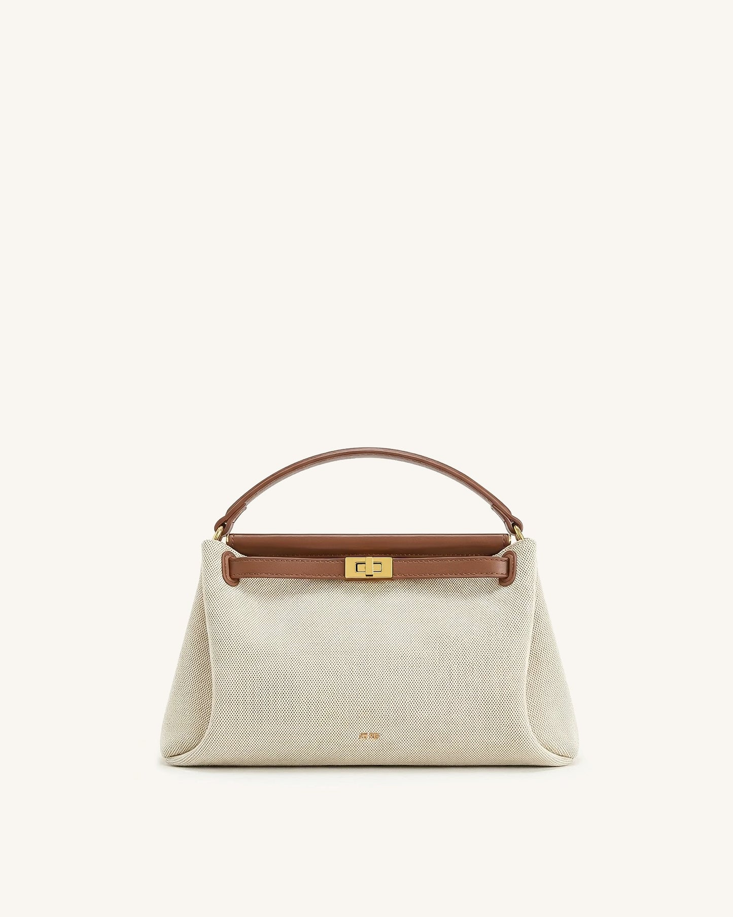 Carmen Top Handle Bag - Brown Canvas