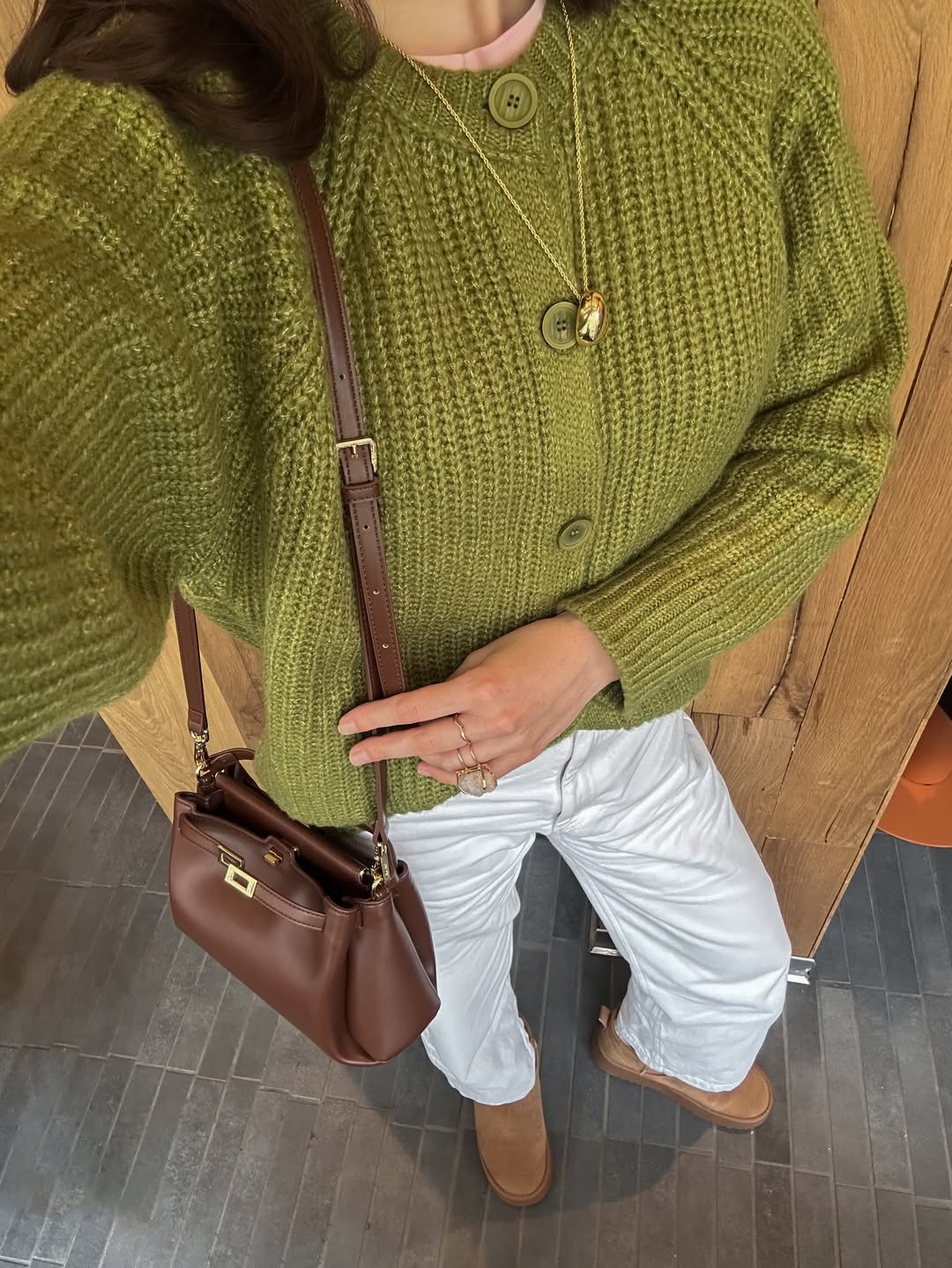 Carmen Top Handle Bag - Reddish Brown