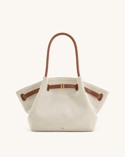 Hana medium tote Bag - Brown Canvas