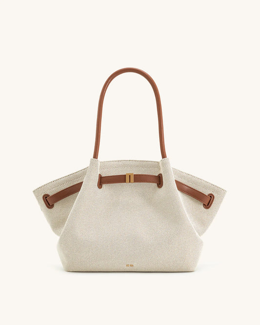 Hana medium tote Bag - Brown Canvas