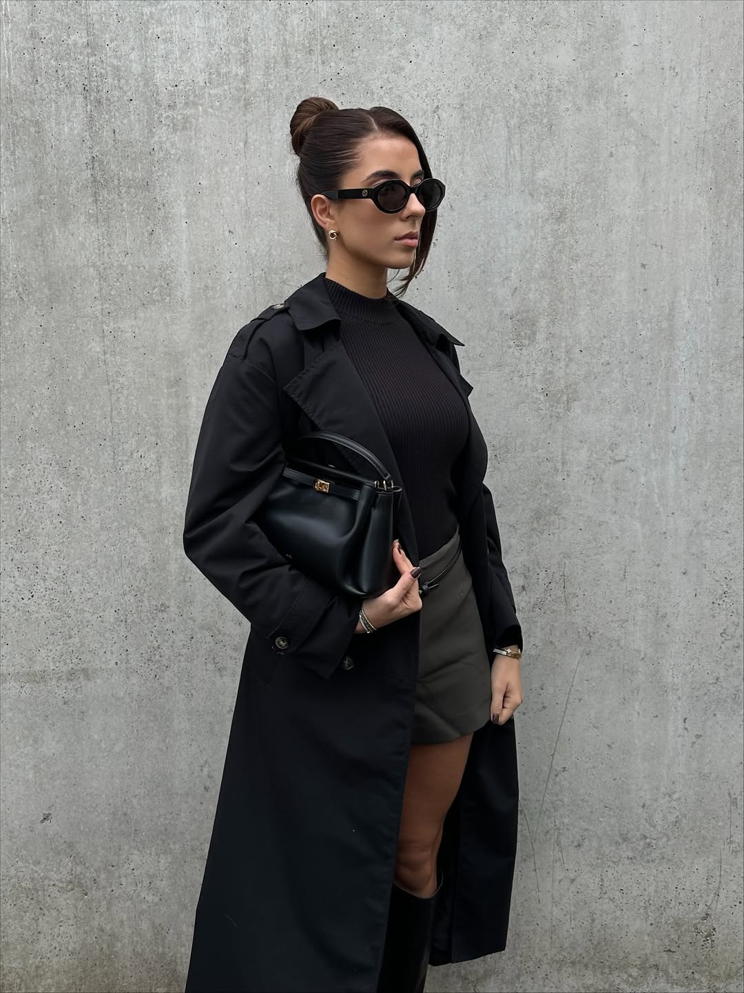Carmen Top Handle Bag - Black
